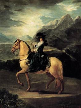 弗朗西斯科 德 戈雅 Portrait of Maria Teresa de Vallabriga on Horseback